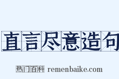 直言尽意造句是什么意思的图片